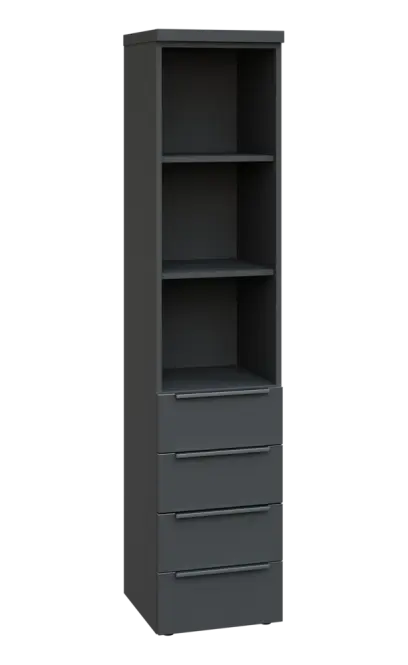 SIN 5 - 44ZN kancelářská skříň, 4-zásuvková/nika, 1820x400x400, antracit